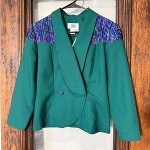 R&M Richards Green and Purple Women's Blazer